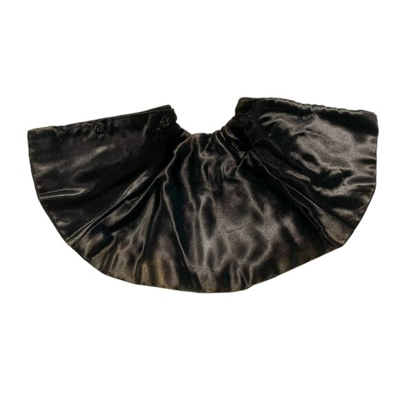 Vintage Barbie Black Wool style Blend Coat Satin Lining & Button Closure - Picture 3 of 4